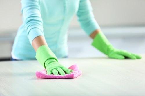 Waste water and cleaning materials handled responsibly