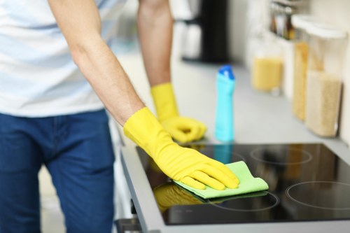 Safe carpet cleaning process in a residential property